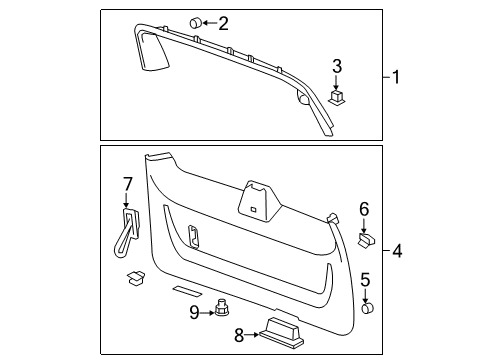 2010 GMC Yukon Panel Assembly, Lift Gate Trim Finish *Ebony Diagram for 20986884