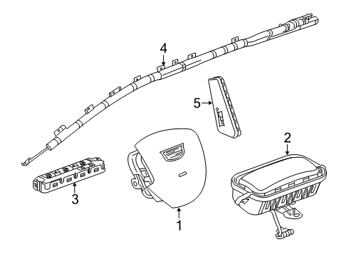 2020 Cadillac XT6 Air Bag Components Diagram 1 - Thumbnail