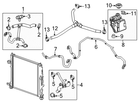 2017 Chevy Camaro Radiator Hoses Diagram 3 - Thumbnail