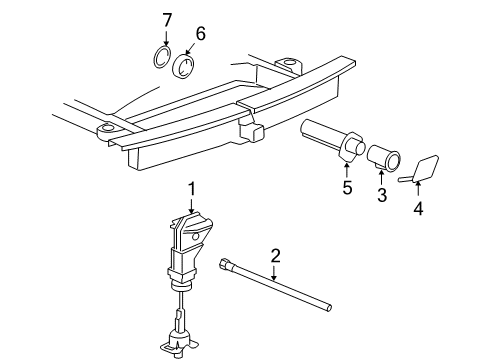 2009 GMC Sierra 2500 HD Spare Tire Carrier Diagram 1 - Thumbnail