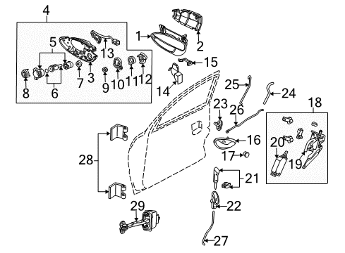 2006 Pontiac GTO Lock & Hardware Diagram