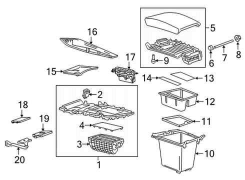 2022 Buick Enclave Plate Assembly, F/Flr Cnsl Tr *Black Diagram for 84857855