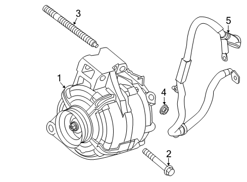 2014 GMC Terrain GENERATOR Assembly Diagram for 22988006