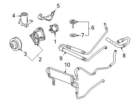 2010 Chevy Corvette Hose Assembly, P/S Gear Inlet Diagram for 15926148