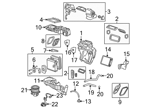 2007 Saturn Outlook HVAC Case Diagram