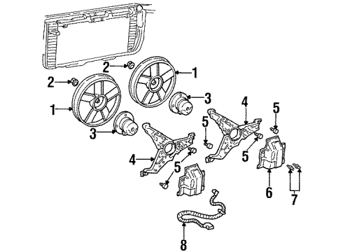 1999 Chevy Monte Carlo Cooling System, Radiator, Water Pump, Cooling Fan Diagram 4 - Thumbnail