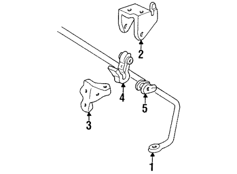 1993 Oldsmobile 88 Rear Suspension, Control Arm Diagram 3 - Thumbnail