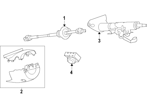 2023 Chevy Blazer Steering Column & Wheel, Steering Gear & Linkage Diagram 3 - Thumbnail