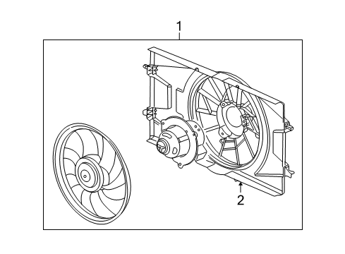 2003 Saturn Ion Cooling System, Radiator, Water Pump, Cooling Fan Diagram 3 - Thumbnail