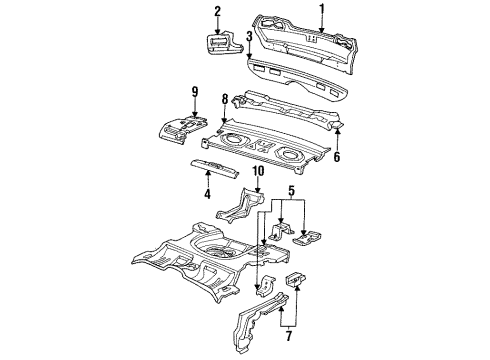 1994 Buick Skylark Panel, Rear End Diagram for 22541445