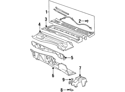 1995 Buick Riviera Cowl Diagram