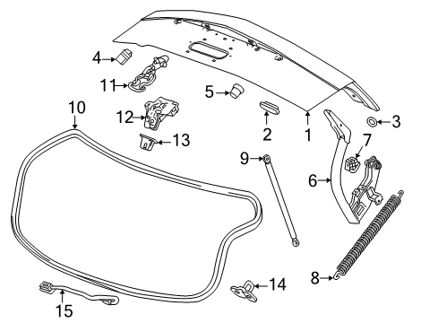 2014 Cadillac XTS Trunk Lid Diagram