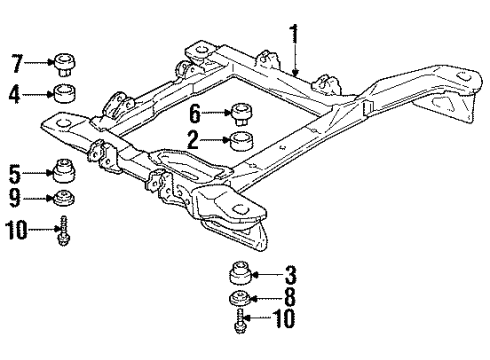 1996 Oldsmobile Cutlass Supreme Suspension Mounting - Front Diagram