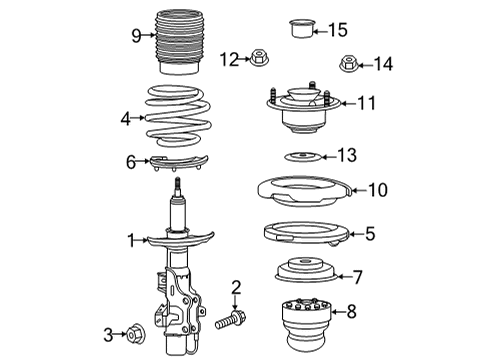 2024 Cadillac CT4 Struts & Components  Diagram 3 - Thumbnail