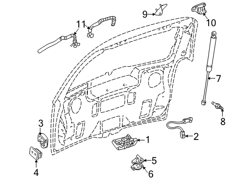 2005 Saturn Relay Wedge, Lift Gate (Body Side) Diagram for 15214190