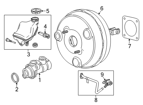 2018 Chevy Colorado Hose Assembly, Power Brake Booster Vacuum Diagram for 22926371