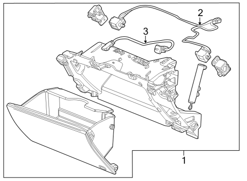 2024 Cadillac LYRIQ Glove Box Diagram