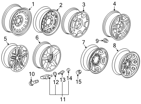 2011 Chevy Suburban 1500 Wheels Diagram