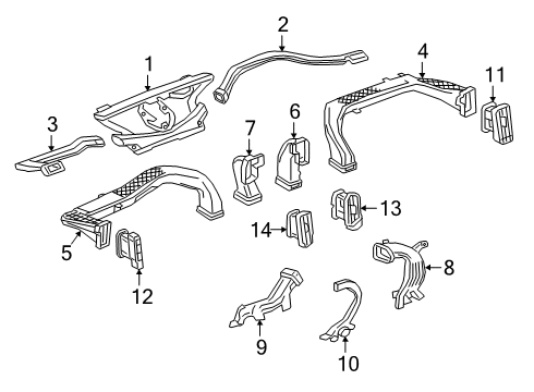 2023 GMC Sierra 1500 Ducts Diagram 1 - Thumbnail