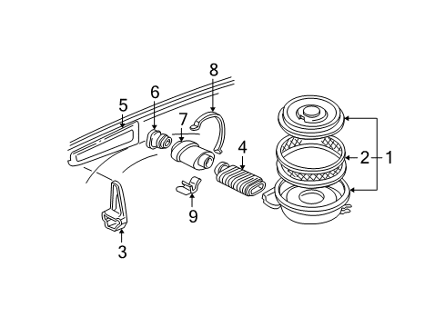 1995 Chevy K3500 Air Intake Diagram 3 - Thumbnail