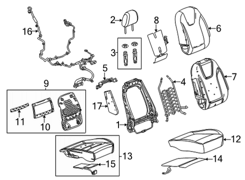 2022 Buick Encore GX COVER ASM-F/SEAT CUSH *BEIGE G Diagram for 42788237