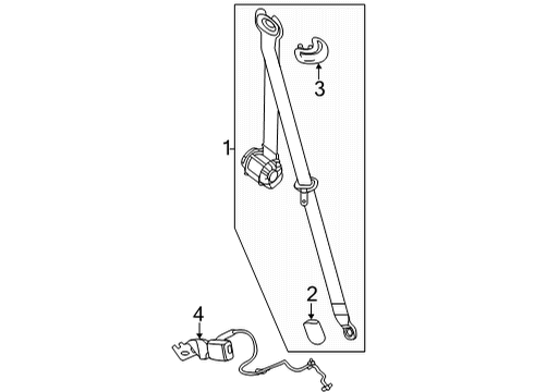 2023 Cadillac Escalade ESV Seat Belt - Body & Hardware Diagram 1 - Thumbnail