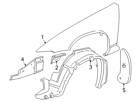 2002 Buick Century Fender & Components Diagram