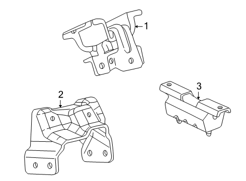 2004 Hummer H2 Engine & Trans Mounting Diagram