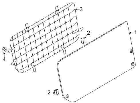 2018 Chevy City Express Spacer,Rear Door Window<See Guide/Contact Bfo> Diagram for 19317564