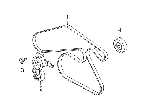 2017 GMC Acadia Limited Belts & Pulleys, Cooling Diagram