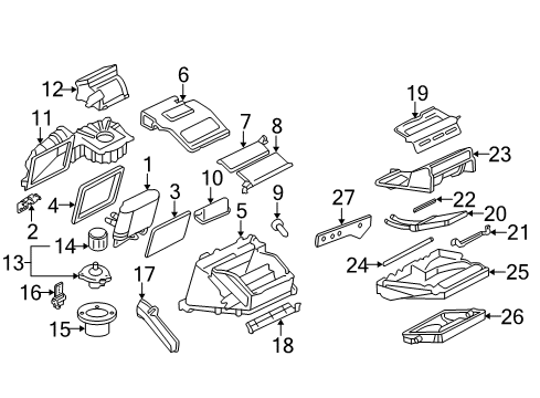 2001 Chevy Cavalier Heater Core & Control Valve Diagram