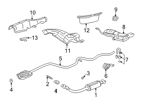 2002 Pontiac Grand Am Stud, Exhaust Manifold Pipe Diagram for 10160364