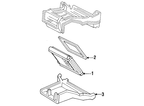 2000 GMC Yukon A/C Evaporator & Heater Components Diagram 2 - Thumbnail