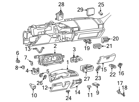 2001 Chevy Camaro Instrument Panel Diagram 2 - Thumbnail