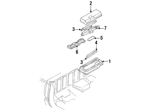 1993 GMC K3500 Interior Trim - Cab Diagram 2 - Thumbnail