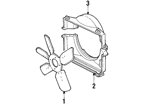 1987 Cadillac DeVille Cooling System, Radiator, Water Pump, Cooling Fan Diagram 1 - Thumbnail