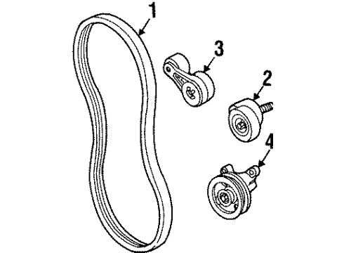 1995 Pontiac Grand Am Belts & Pulleys, Cooling Diagram