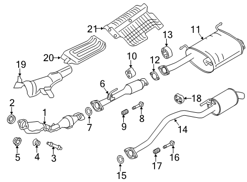 2017 Chevy City Express Gasket,Exhaust Manifold Pipe Diagram for 19316302