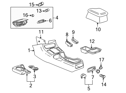 2004 Saturn L300 Center Console Diagram