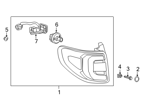 2016 GMC Acadia Tail Lamps Diagram