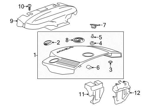 2015 Cadillac CTS Engine Appearance Cover Diagram 2 - Thumbnail