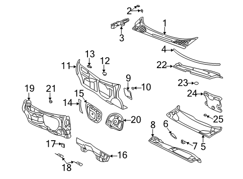 2006 Buick Rendezvous Plug Assembly, Floor Panel Drain Hole Diagram for 14049810