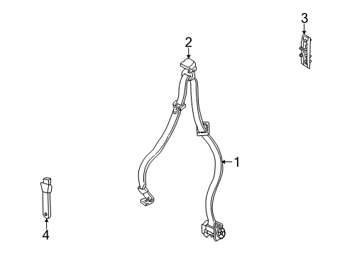 2005 Buick Terraza Seat Belt Diagram 1 - Thumbnail