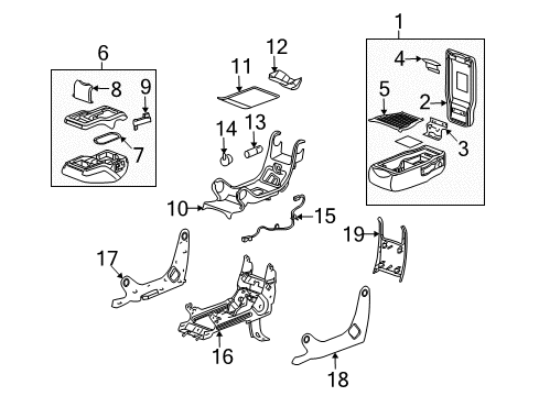 2006 Buick LaCrosse Front Seat Components Diagram