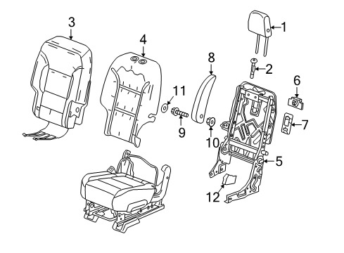 2024 Buick Enclave COVER ASM-R/SEAT BK *WHISPER BEIGG Diagram for 85554333