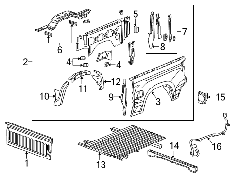 2023 GMC Sierra 1500 Panel, Pubx Otr Si Diagram for 84443371