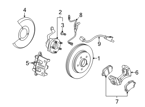 2010 Saturn Vue Front Brakes Diagram