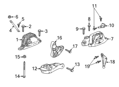 2020 Buick Regal Sportback Engine & Trans Mounting Diagram 2 - Thumbnail