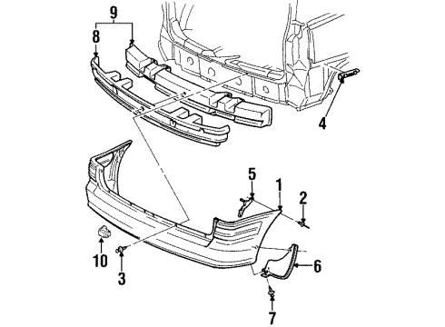 2004 Oldsmobile Silhouette Rear Bumper Diagram