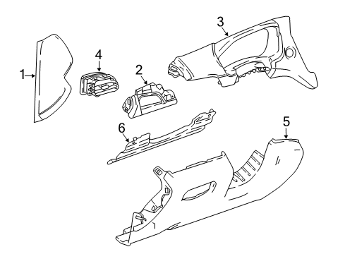 2023 Chevy Traverse Applique Assembly, I/P Tr Plt *Transcendentt Diagram for 85102829